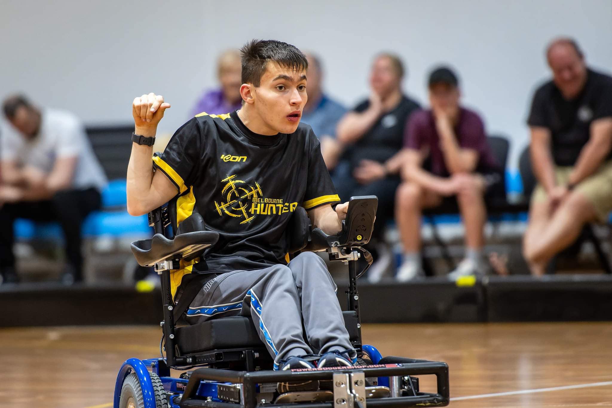 Melbourne Hunters Powerchair Hockey Player