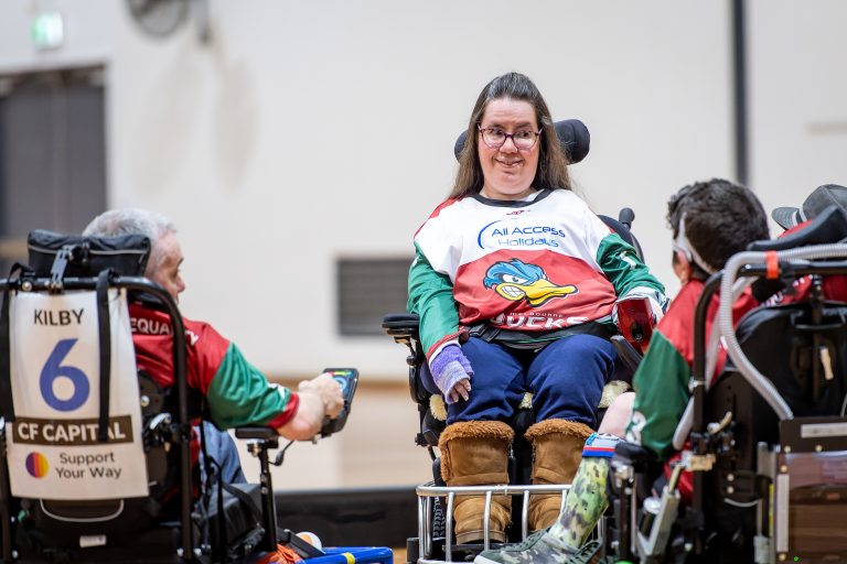 Melbourne Ducks Powerchair Hockey Players