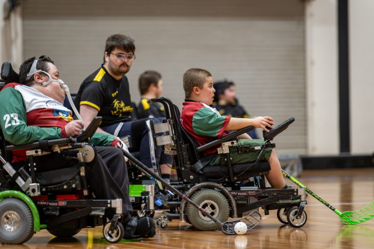 Melbourne Ducks Powerchair Hockey Players